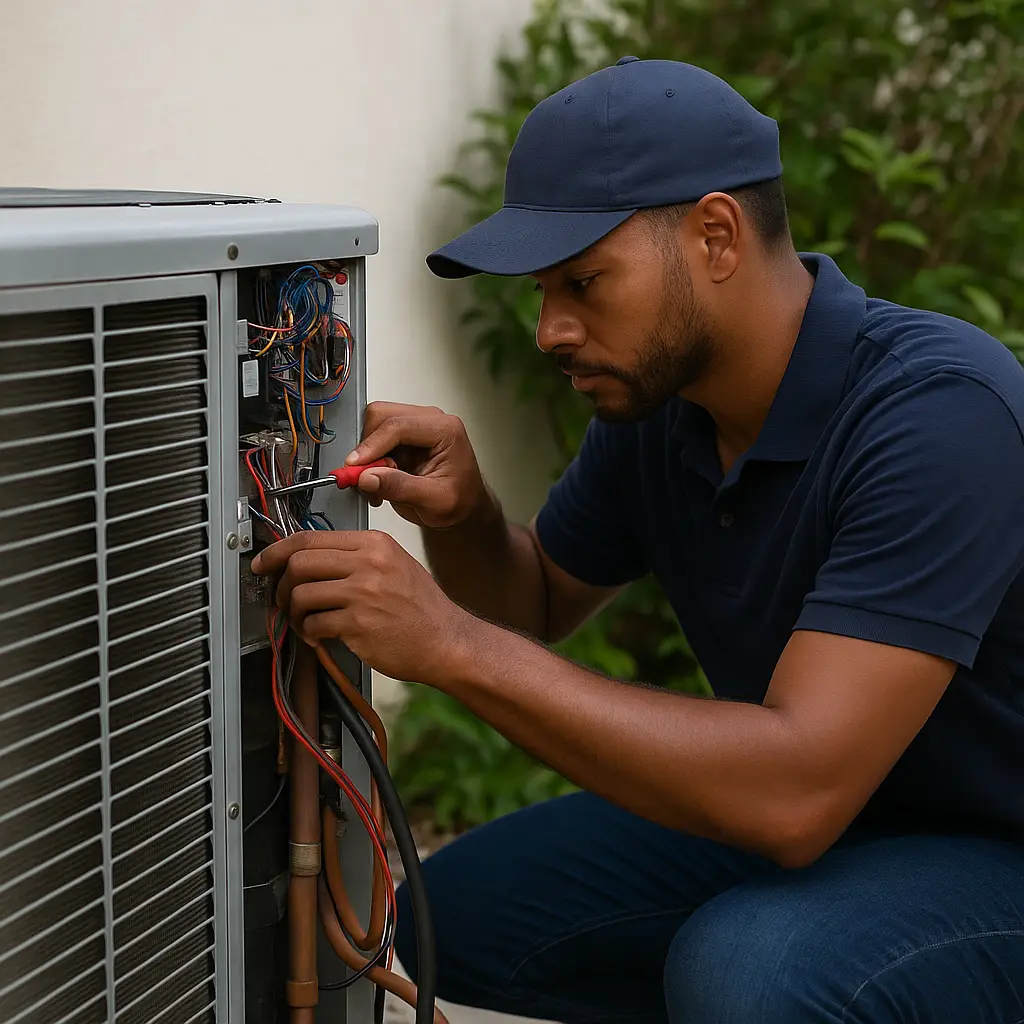 Réparation d'un groupe extérieur de climatisation